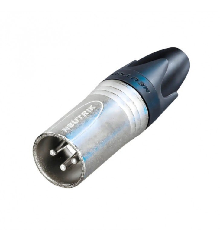 CONECTOR XLR NEUTRIK MACHO VOLANTE PLATA