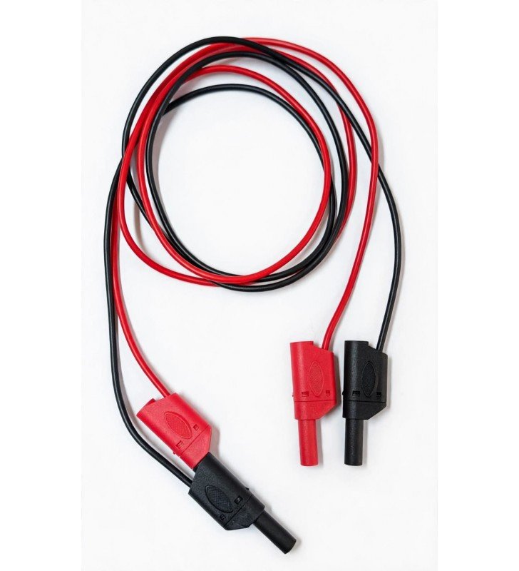 Cable banana de seguridad Rojo - Negro 1 metro
