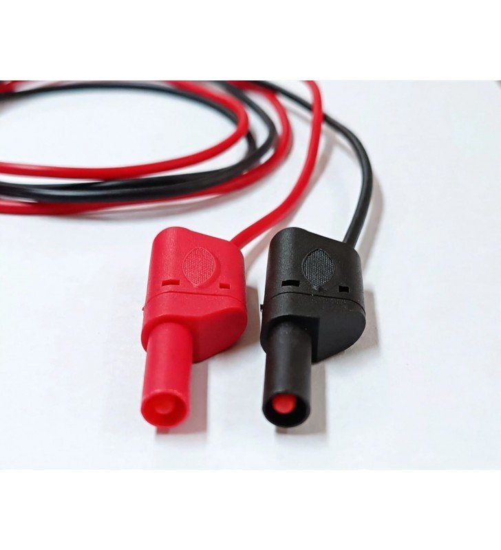 Cable banana de seguridad Rojo - Negro 1 metro